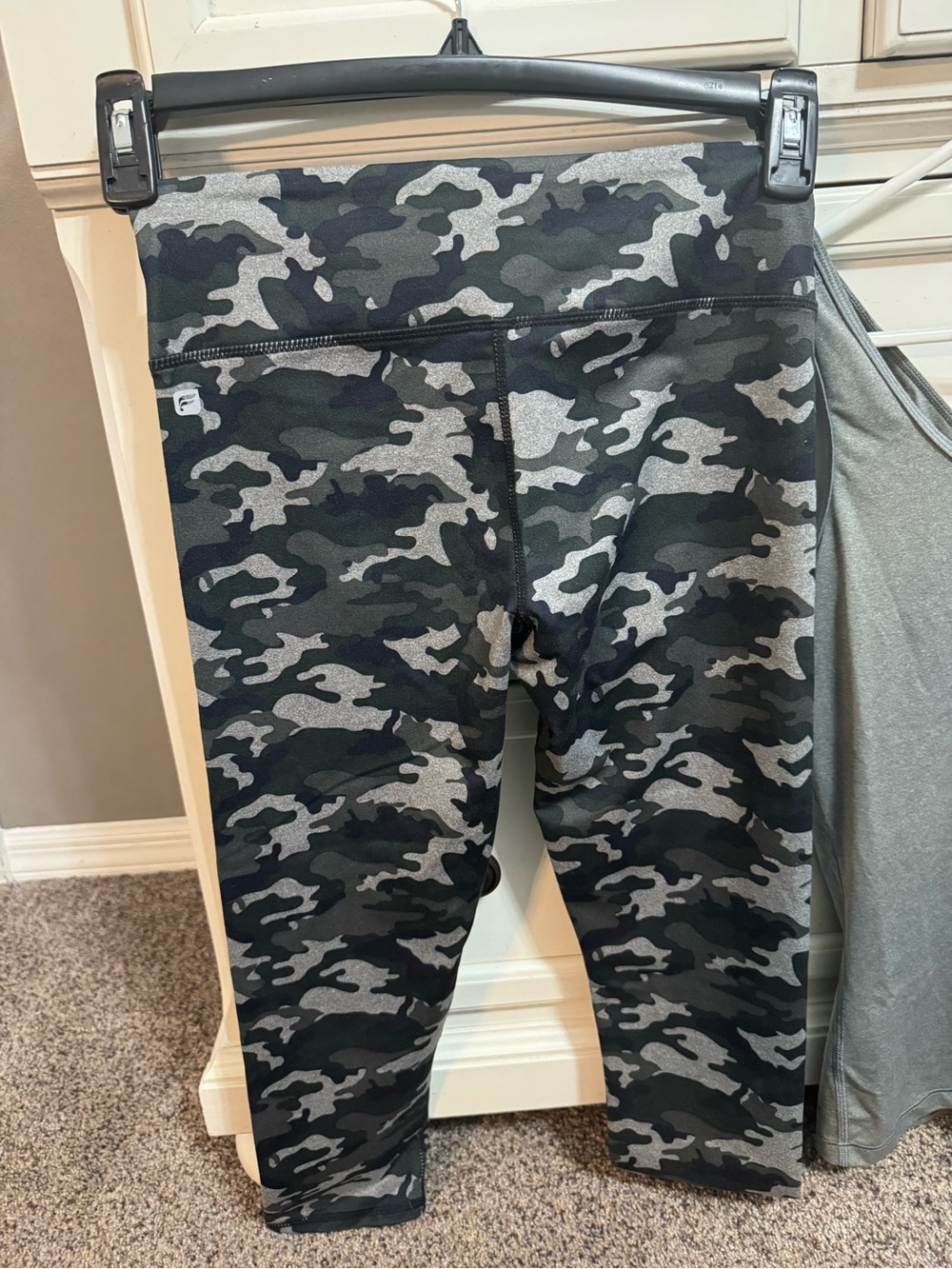 Fabletics Camo Leggings - Gray & Black